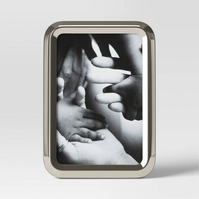  Polished Chrome Rounded Metal Table Frame Silver - Threshold™ 