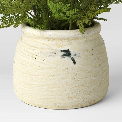  Artificial Small Fern In Cement Pot Green - Threshold™ Designed With Studio McGee