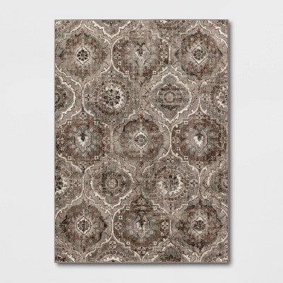  Bailey Companion Tile Print Accent Rug Tan - Threshold™