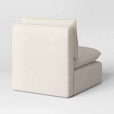  Haven French Seam Modular Sectional Sofa Cream (Chair Piece) - Threshold™