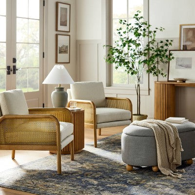  Cane Accent Chair Cream - Threshold™ Designed With Studio McGee