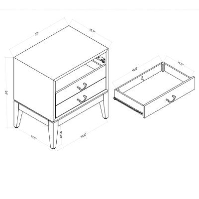  Quail Hill 3 Drawer Nightstand Mount Etna Blue - Threshold™ Designed With Studio McGee