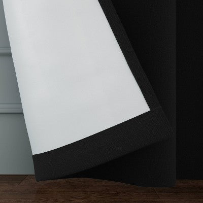  Blackout Henna Window Curtain Panel Black - Threshold™