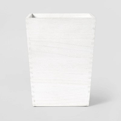  Square Trash Can White Wood - Threshold™
