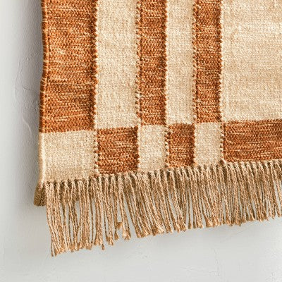  24" X 36" Hand Woven Jute/Polyester Wall Art With Wooden Dowel - Threshold™