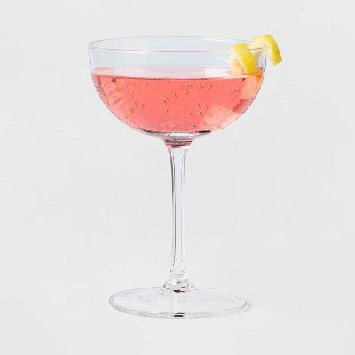  6oz 4pk Glass Entertaining Cocktail Coupe Glasses - Threshold™: Lead-Free, Dishwasher-Safe, Traditional Style Drinkware Set
