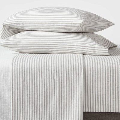  Fall Flannel Solid Sheet Set - Threshold™