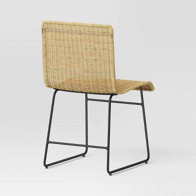  Chapin Modern Woven Dining Chair With Metal Legs Threshold - Threshold™