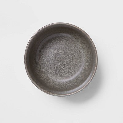  23oz Tilley Stoneware Cereal Bowl Gray/Brown - Threshold™: Modern Round Glazed Dining Bowl, Microwave & Dishwasher Safe