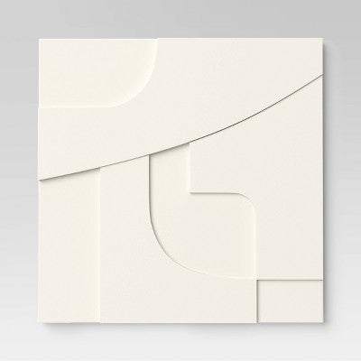  (Set Of 4) 12" X 12" 3D Decorative Graphic Tiles White - Threshold™