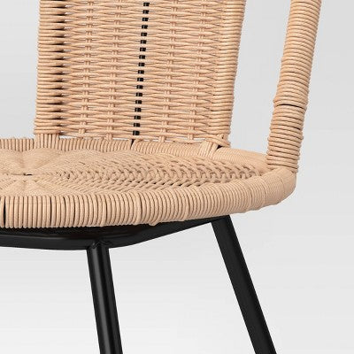  Olivine Rounded Back Woven Counter Height Barstool With Metal Legs Natural - Threshold™