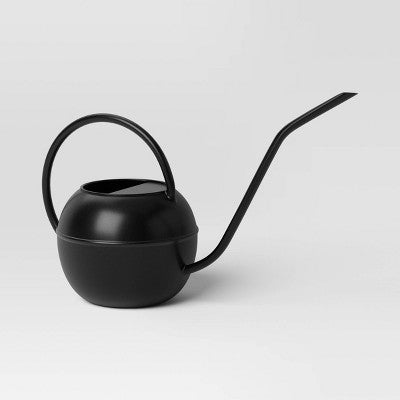  0.4gal Iron Outdoor Watering Can With Powder Coat Finish Black - Threshold™