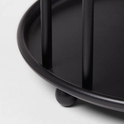  Iron Wire Paper Towel Holder Black - Threshold™: Freestanding Kitchen Holder, Spot Clean, 12" Height, Iron Material