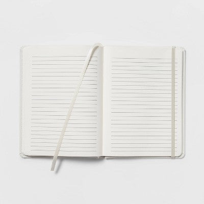  240 Sheet College Ruled Journal 7.75"x5.5" Cream Linen - Threshold™: Hard Cover, Acid-Free, Rounded Corners, All Ages