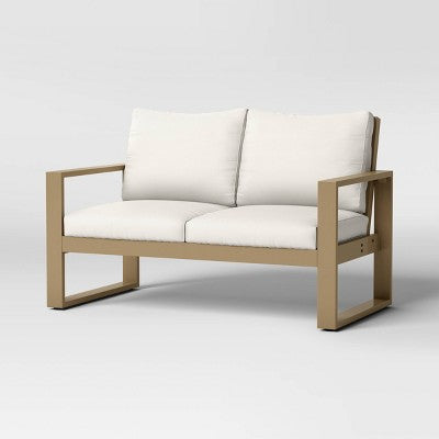  Esker Recycled Resin Outdoor Patio Loveseat Brown - Threshold™