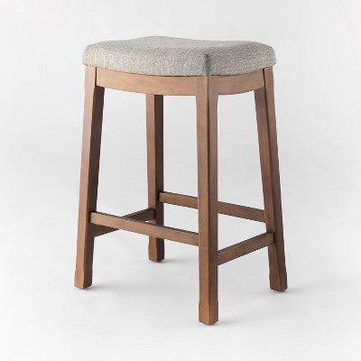  Candor Wood And Upholstered Saddle Counter Height Barstool - Threshold™