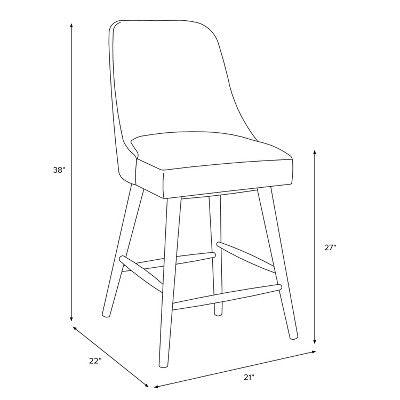  Geller Counter Height Barstool In Textured Linen - Threshold™