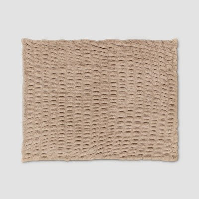  50"x60" Ruched Faux Rabbit Fur Throw Blanket - Threshold™