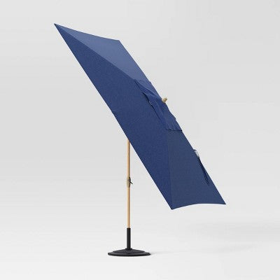  10'x6' Rectangular Market Patio Umbrella - Light Wood Pole - Threshold™