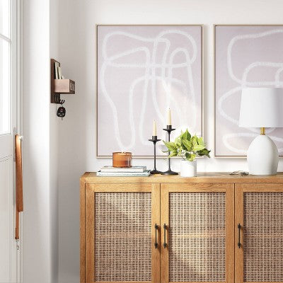  (Set Of 2) 24" X 30" Line Drawing Wall Canvases Gray/White - Threshold™
