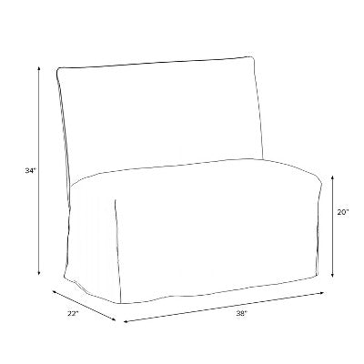  Replacement Slipcover Only For 38" Jean Dining Banquette - Threshold™