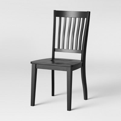  2pk Holden Slat Back Dining Chair Black - Threshold™
