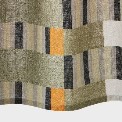  Modern Geo Shower Curtain Green - Threshold™