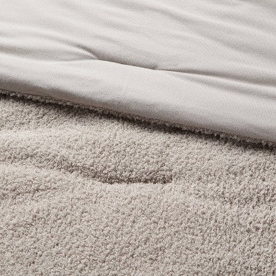  3pc Full/Queen Traditional Cozy Chenille Comforter And Sham Set Gray - Threshold™