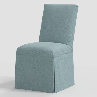  Samy Skirted Slipcover Dining Chair In Linen - Threshold™