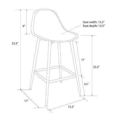  Copley Plastic Counter Height Barstool - Threshold™