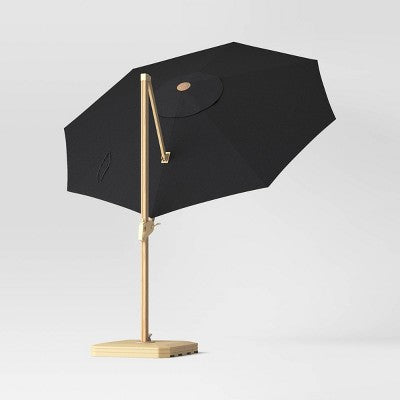  11'x11' Offset Patio Umbrella - Light Wood Pole - Threshold™