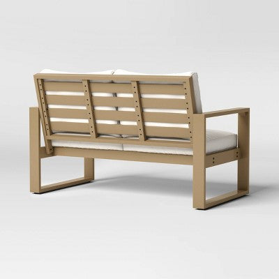  Esker Recycled Resin Outdoor Patio Loveseat Brown - Threshold™