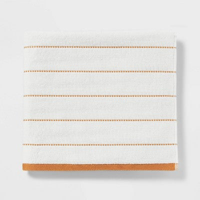  Modern Pinstriped Towel White/Yellow - Threshold™