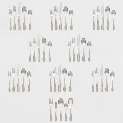  45pc Luxor 18/10 Stainless Steel Flatware Set - Threshold Signature™