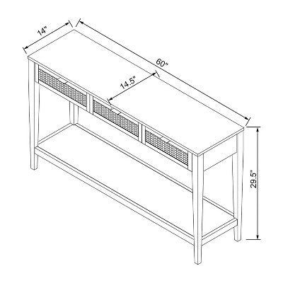  East Bluff Woven Drawer Console Table - Threshold™ Designed With Studio McGee