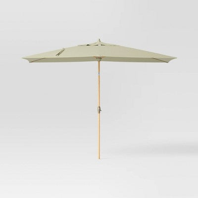  10'x6' Rectangular Market Patio Umbrella - Light Wood Pole - Threshold™