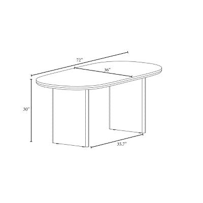  Catlett Oval Modern Wood Dining Table Black - Threshold™