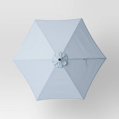  7.5'x7.5' Fringe Patio Market Umbrella - Black Pole