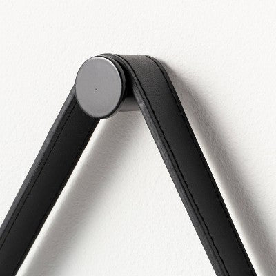  26" Wood Mirror With Pleather Strap Hanger - Threshold™ Designed With Studio McGee