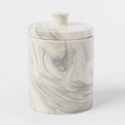  4pc Marbled Ceramic Bathroom Accessories Set Marble - Threshold™