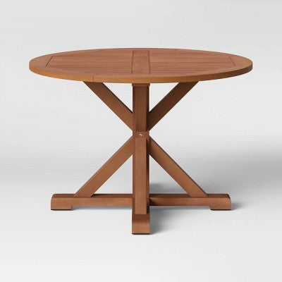  Morie Wood 4 Person Round Patio Dining Table - Threshold™