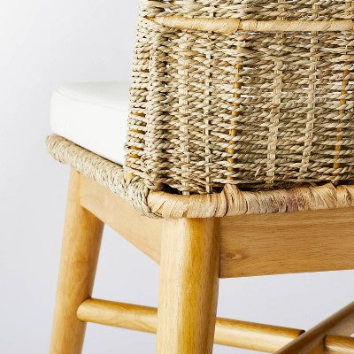  Juniper Woven Dining Chair With Cushion Natural - Threshold™ Designed With Studio McGee