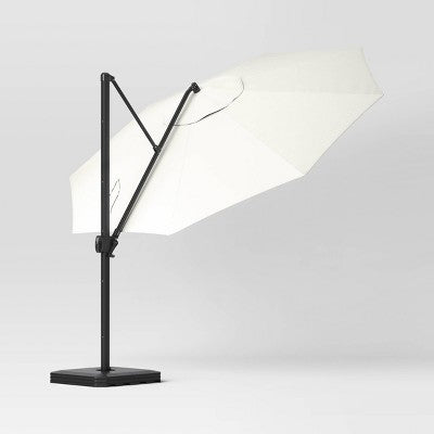  11'x11' Offset Patio Umbrella Linen - Black Pole - Threshold™