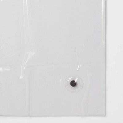  54"x78" Stall Size Medium Weight PEVA Shower Liner Clear - Threshold™: 100% PEVA, Waterproof, Grommet Top Design