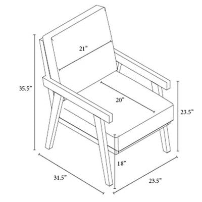  Grantsville Wood Frame Accent Chair With Grid Back - Threshold™ Designed With Studio McGee