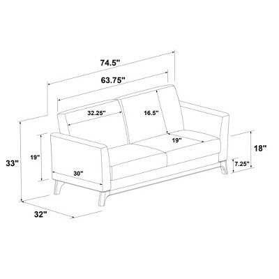  Middlefield Wood Base Sofa - Threshold™