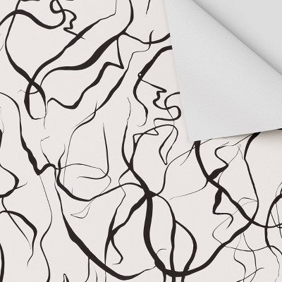  Gestural Lines Dark Brown Wallpaper - Threshold™