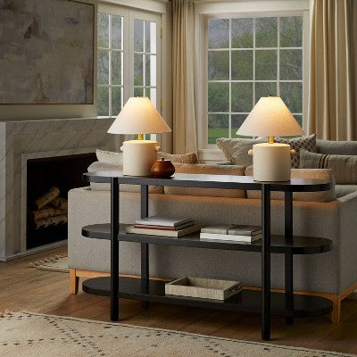  Ceramic Table Lamp With Knob Tan - Threshold™ Designed With Studio McGee