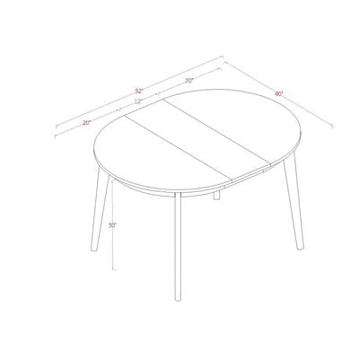  Astrid Mid-Century Round Extendable Dining Table - Threshold™