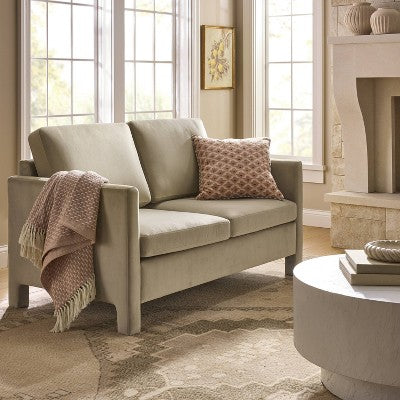  Bellfield Fully Upholstered Loveseat Tan - Threshold™ Designed With Studio McGee